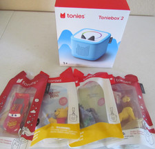 Blue Tonies Toniebox 2 Bundle 4 Disney Winnie Cars Lion King Jungle Book