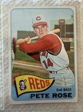 Topps 1965 Pete Rose Cincinnati Reds #207 Baseball Card Base Set MLB Vintage
