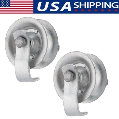 2 Pack Sliding Gate Rollers 5'' Steel Pipe Track Roller Galvanized for 1 5/8'' ...