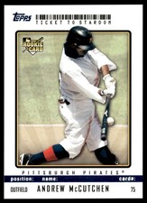 2009 Topps Ticket to Stardom #75 Andrew McCutchen Rookie Card RC Blue /99 SP