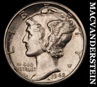 1942 Mercury Dime- Silver- Choice Gem Brilliant Uncirculated Luster #J6270