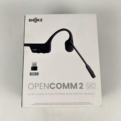 Shokz OpenComm2 Bone Conduction Stereo Bluetooth Headset Black C110
