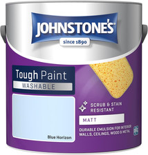 Johnstone'S - Washable Paint - Blue Horizon - Matt Finish - Emulsion Paint - Hig