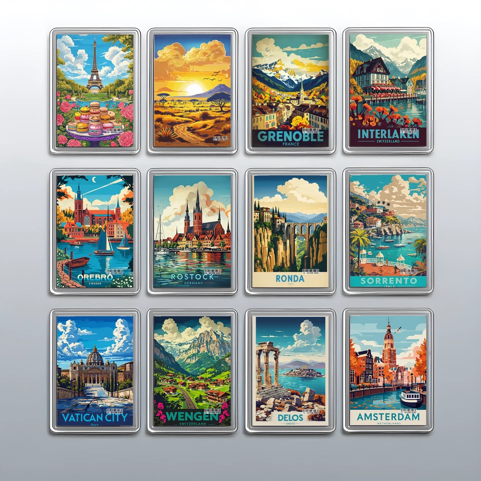 Acrylic Travel City Holiday Fridge Magnet –Souvenir Gift Refrigerator Decoration - Image 1 of 1