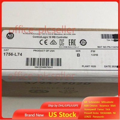 1756-L74 /B ControlLogix Logix5574 Processor 16MB 1756L74 US Free Tax