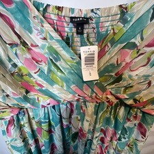 Torrid 4 4X/26 Tea Length Chiffon Pleated Dress NWT