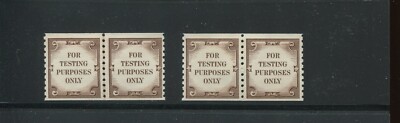 Line Testing Stamp TD111 Brown Test Stamp Coil Pair & Line Pair of 2 Stamps NH (Bx 3491 ...