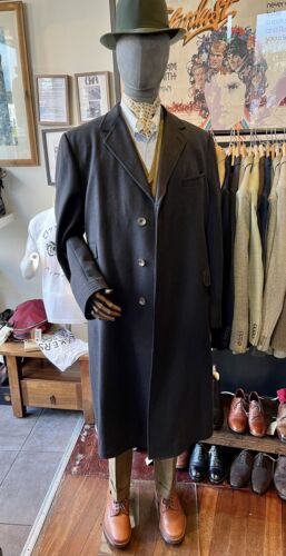 Cordings Of Piccadilly black/charcoal covert coat, 50, unworn - Bild 1 von 8