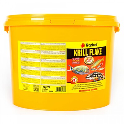Tropical Krill Flake 11 Liter mit 40% Krill Flockenfutter Futter Barsche Fische