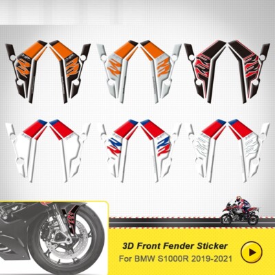 For BMW M1000RR S1000RR 2019-2022 3D Gel Front Tire Guard Fender Decal Sticker