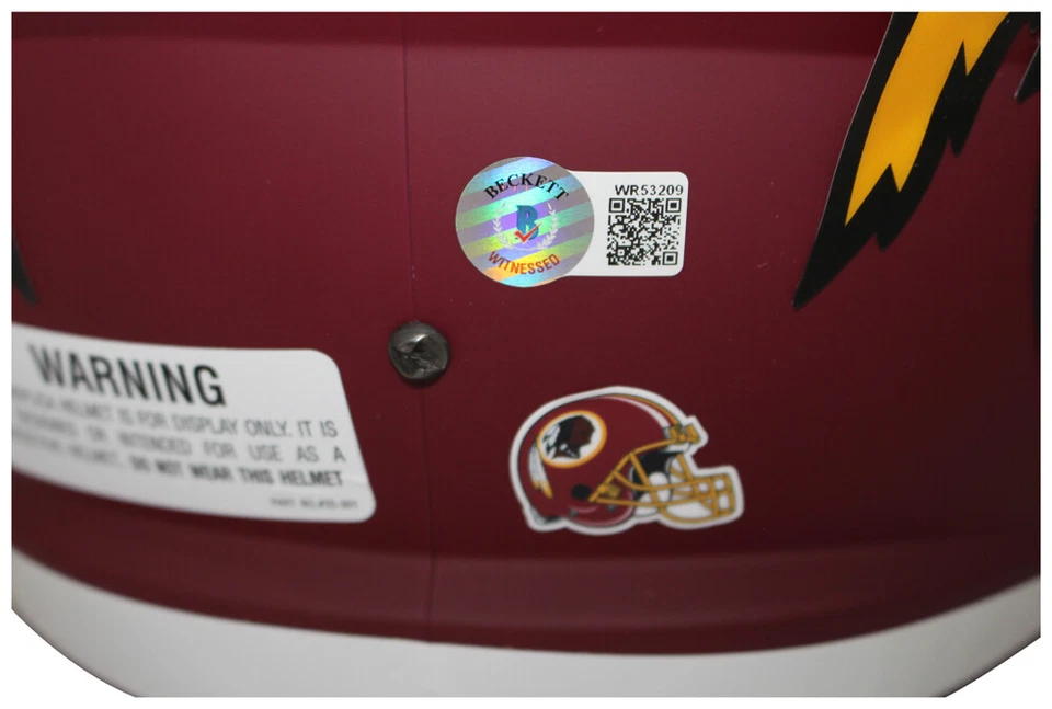 Casco de velocidad firmado por Sonny Jurgensen Washington Redskins F/S AMP BAS 35601 Foto 3 de 4