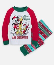 Disney Store Christmas Mickey Pajamas Set Size 7