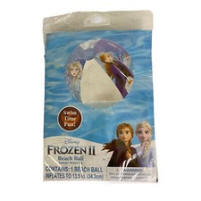 13.5" Inflatable Frozen II 2 Beach Ball, Brand New  Sealed for ages 3 