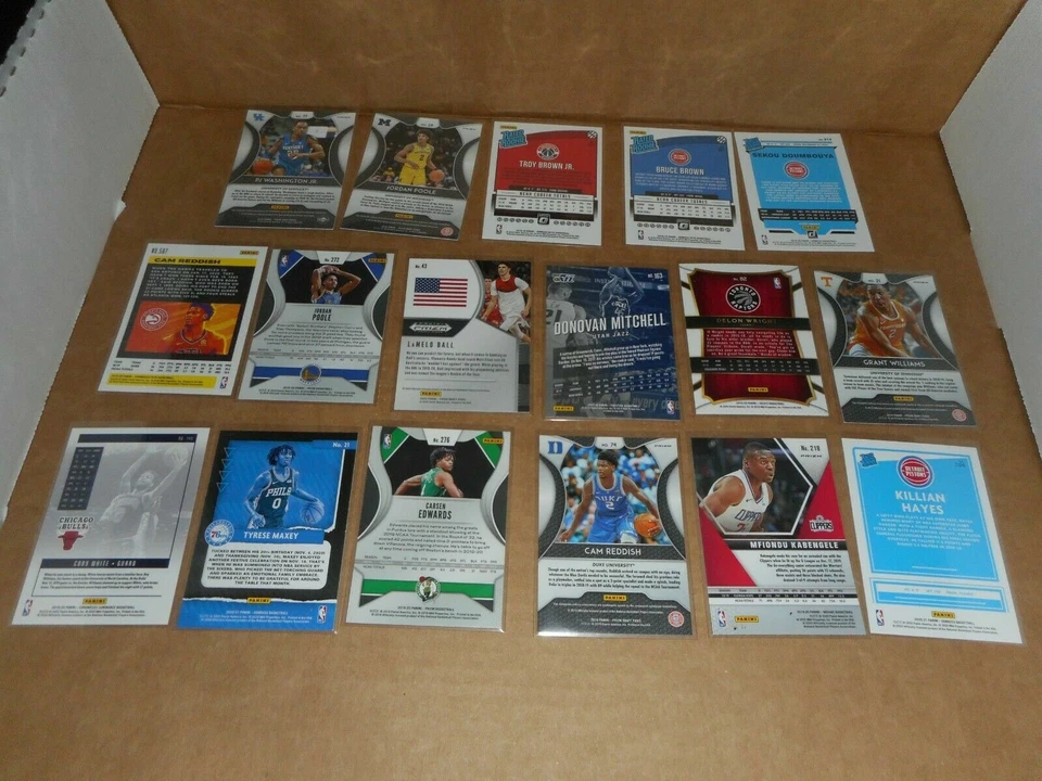 (51) Tarjetas de novato de baloncesto *Ball, Mitchell, Edwards, Poole, Thomas, Maxey MIRAR Foto 2 de 4