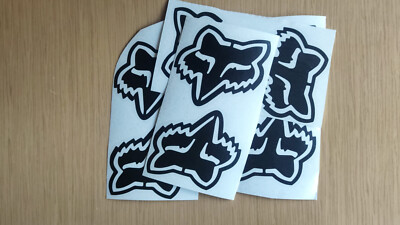 Pack Set 2 unidades 2x1 fox racing zorro LOGO moto pegatina sticker vinilo casco