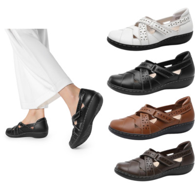 Women Loafer Sandals Closed Toe Comfortable Slip On Casual Flat Shoes