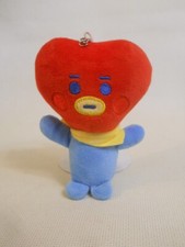BTS Line Friends plush mini Official bag charm key ring Tata V red A28
