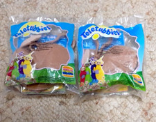 2 Burger King 1999 Teletubbies Bunny Clip Beanbag Finger Puppets sealed pkgs