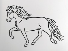 Aufkleber Islandpferd Isländer Islandpony Isi Strichtölter Tölter Pferd Sticker
