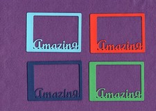 AMAZING FRAME die cuts scrapbook cards