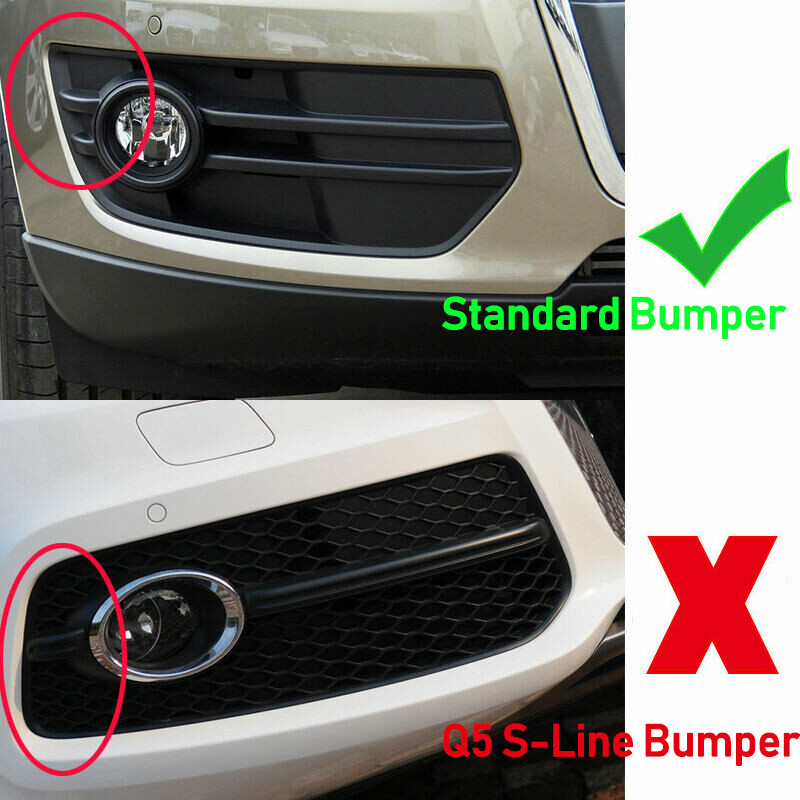 Auto Front Bumper fog light Grill Cover Car Fog lamp Grille Facelift For Audi Q5 S-line SQ5 Sport 2009 2010 2011 2012 8R0807681E - 34