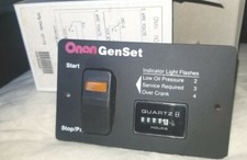 ONAN ANALOG HOUR METER & REMOTE START SWITCH  PANEL  GAS LP PROPANE Generator
