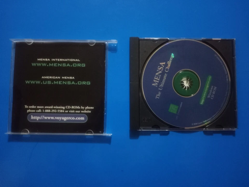 Mensa PC Cd-rom Vintage  300+ Puzzles 70+  Riddles Game Challenge Rare - Image 3 of 4