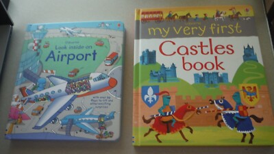 2-Osborne Children's Books, My Very First Castles Book & Look Inside an Airport