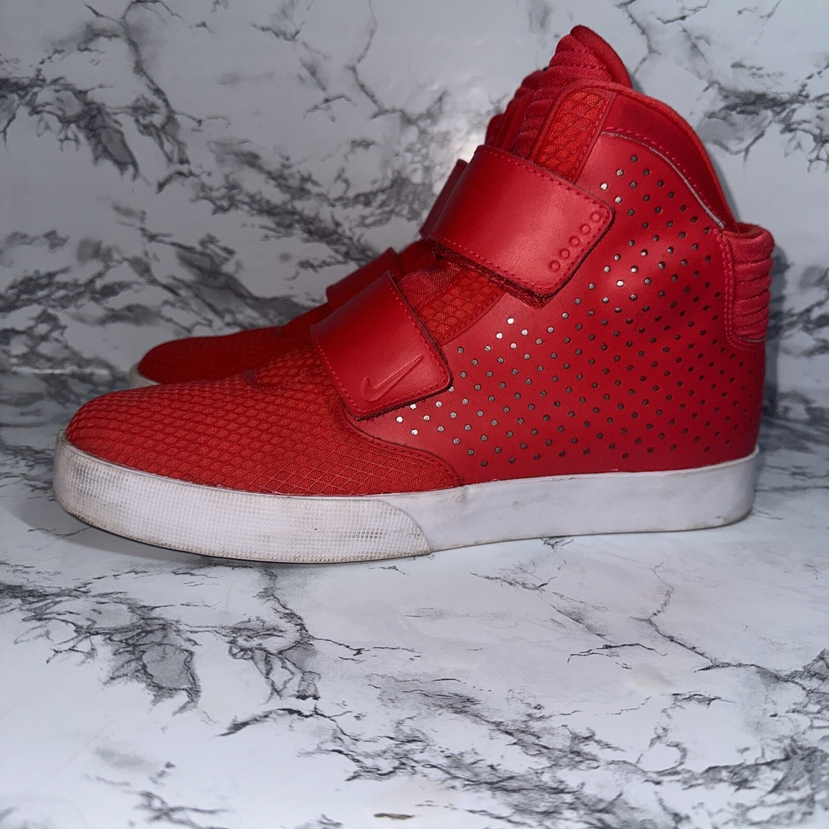 Nike Flystepper Sz 11 Mens 2K3 High Top Sneakers Shoes Red October