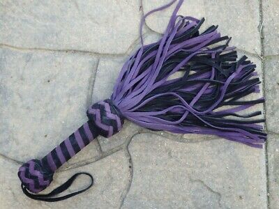GREEN HEAVY MEGA THUDDY Grain Leather Flogger 36 Tails Amazing Horse Whip Cat