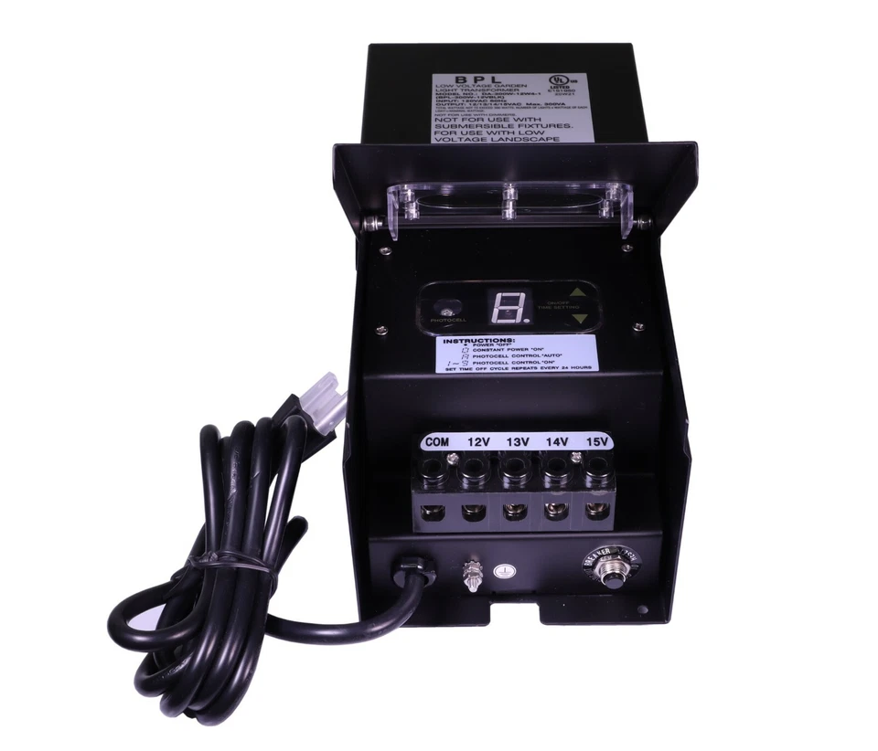 300 Watt Transformer Multi Tap 12V-13V-14V-15V Low Voltage Landscape Transformer - Image 2 of 4