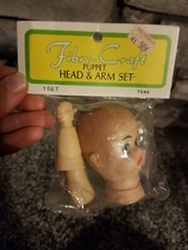 Small 1970's Fibre-craft Puppet Doll Head And Arm Set - Taiwan