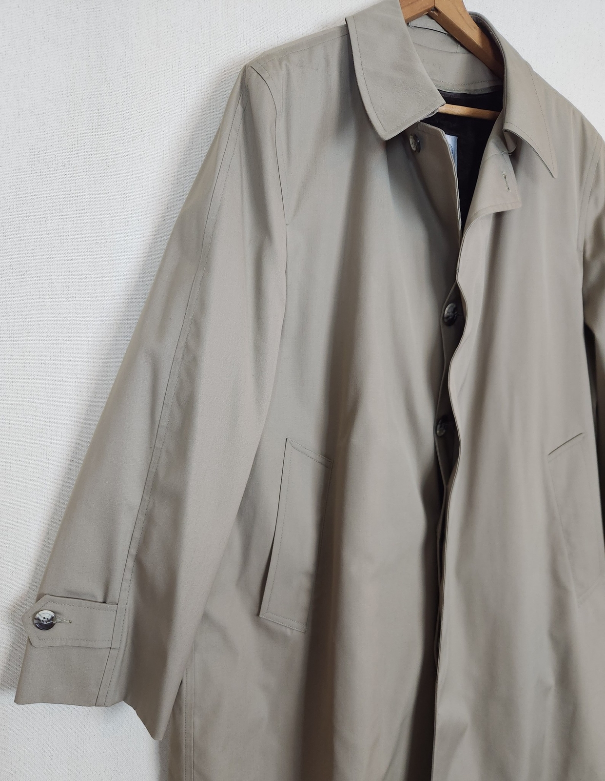 WHALING Mfg. Co. Mens Poly Cotton Blend Trench Over Coat w/ Zip-Out Liner 42 R