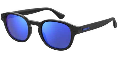 Havaianas Salvador Rond Noir Lunettes de Soleil Avec / Miroir Verres - 0D51 Z0 - Photo 1 sur 3