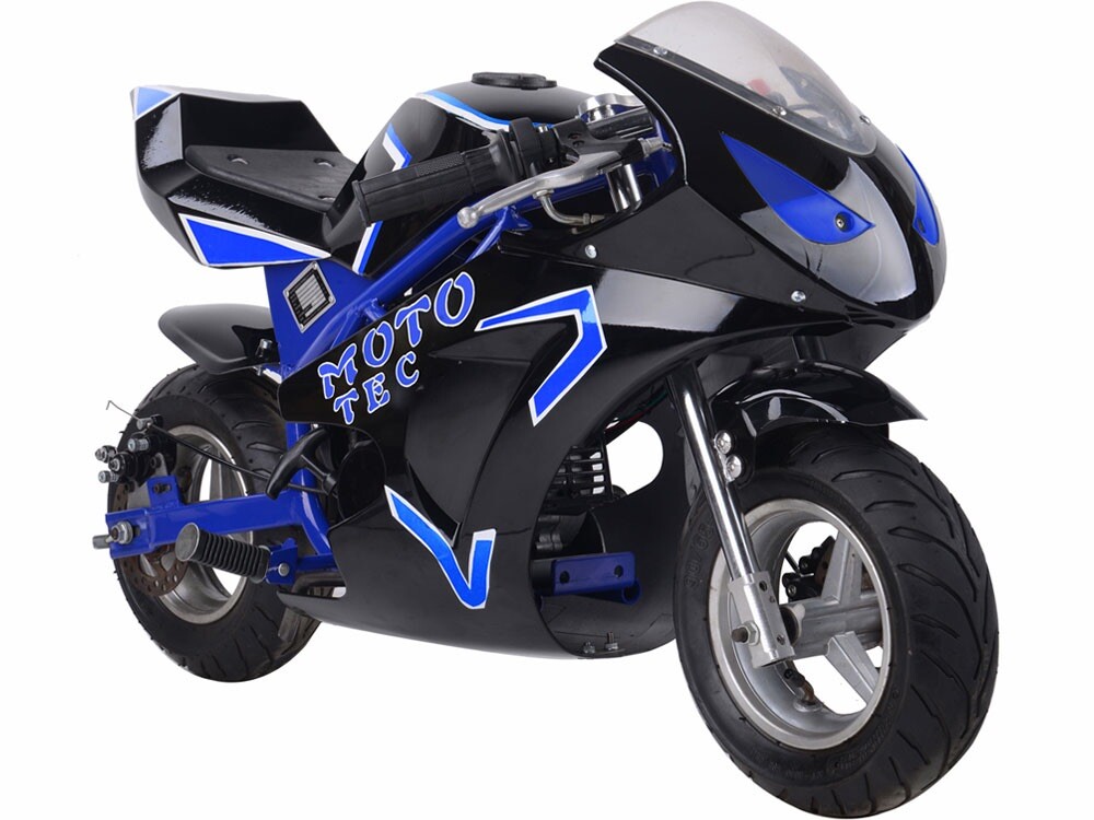 MotoTec Gas Pocket Bike GT 49cc 2-Stroke, Cap.170# Age:13+ 
