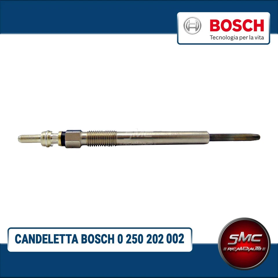 KIT 4 CANDELETTE BOSCH FIAT GRANDE PUNTO (199) 1.3 D Multijet KW 55 CV 75 - Imagen 2 de 4