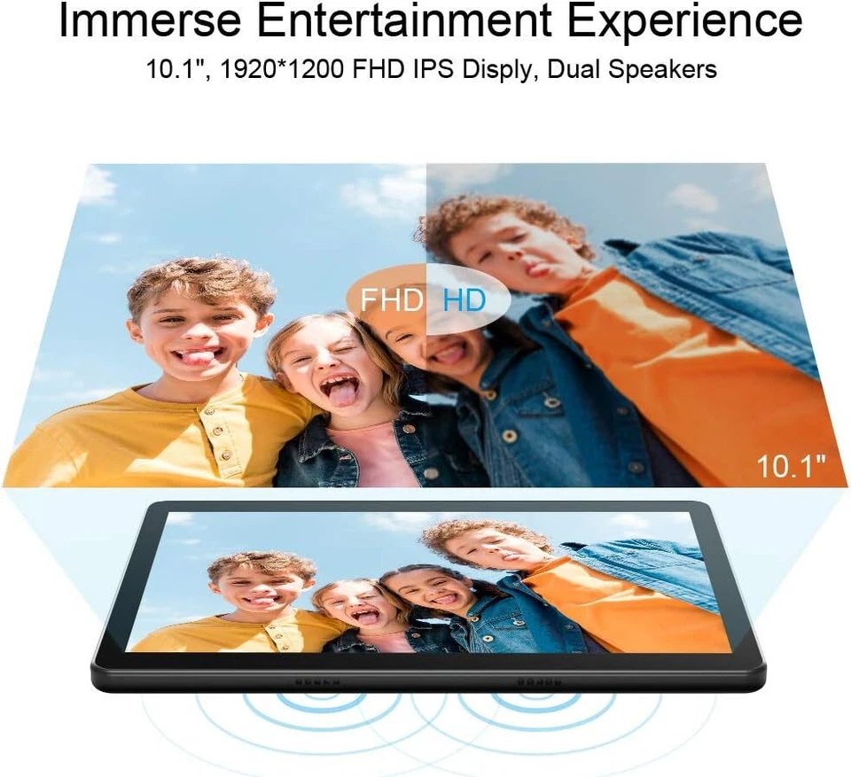 Dragon Touch Max10 10.1" Android 9.0 HD Tablet 32GB WiFi GPS Dual Speaker Tablet - Image 4 of 4