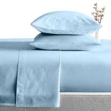 1000TC Soft Egyptian Cotton 8,10,12,15 Inch Deep Pkt Blue Solid Bedding Items