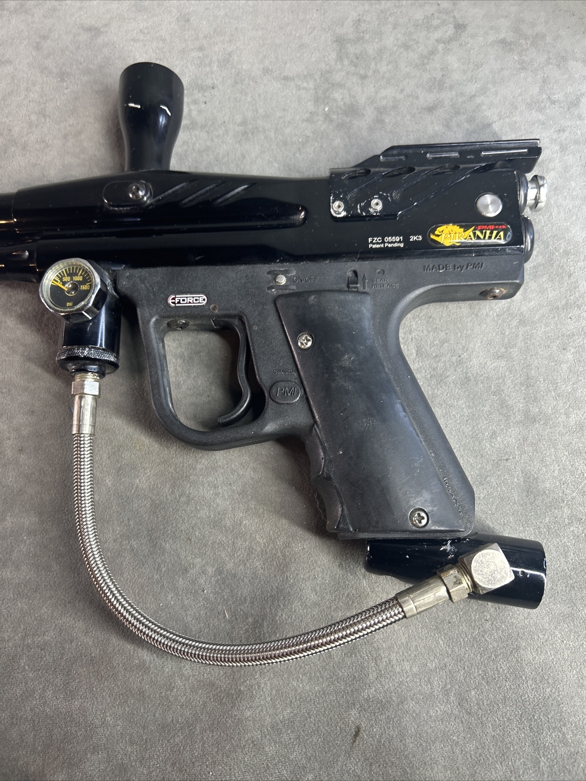 Vintage PMI Piranha Paintball Gun FZC 05591 2K3 UNTESTED FOR PARTS eBay