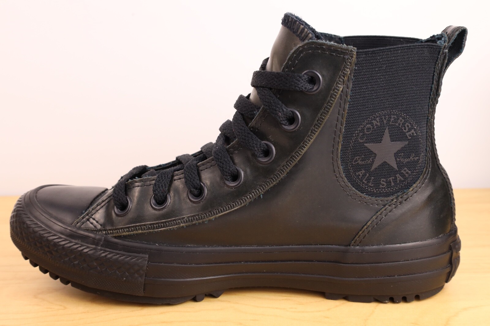 Converse All Star Chuck Taylor Black Chelsea Style Rubber Boot