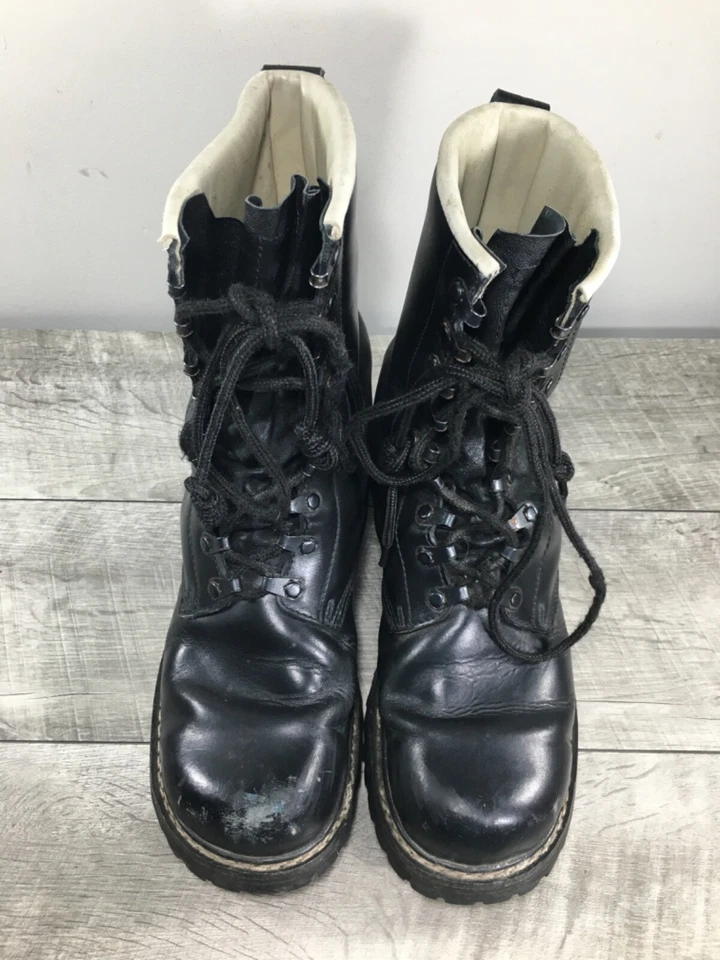 Combat Work Soft Toe Punk Grunge Leather Motorcycle Biker Mens Boots 8.5 Vintage - Image 3 of 4
