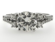 Sterling Silber 925 C Z Rundschliff Verlobung...