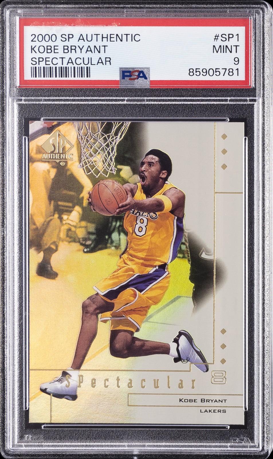 kobe Bryant #SP1 Basketball Cards 2000 SP Authentic Spectacular trading card — raw and PSA graded price guide