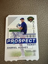 2024 Prospect Edition Gabe Hughes RARE DIE-CUT TICKET STUB /24 Super Short Print