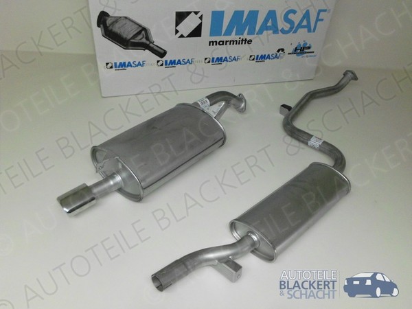 Imasaf Auspuffset Ab Kat für Volvo S40 + V40 1.6+1.8 6/2000-2004 | Msd+Endtopf-image