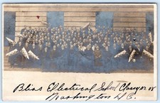 CLASS of 1908 RPPC BLISS ELECTRICAL SCHOOL WASHINGTON DC PATENT OFFICE POSTCARD