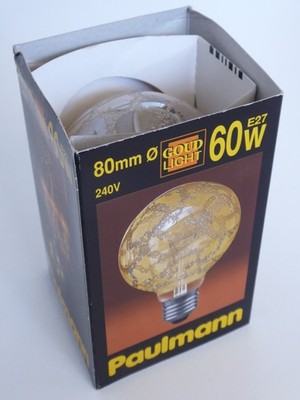 NEU: Paulmann GOLD LICHT 60W E27 Glühbirne GOUD LIGHT GLOBE goldkrokoeis