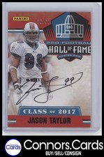 Jason Taylor Auto 2017 Panini Hall of Fame #JT Class of 2017 /50