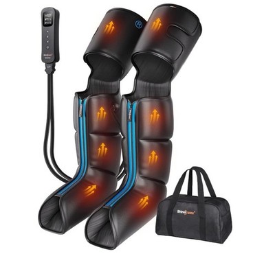 SHINE WELL Leg Massager with Heat & Compression, Full Leg Massager
