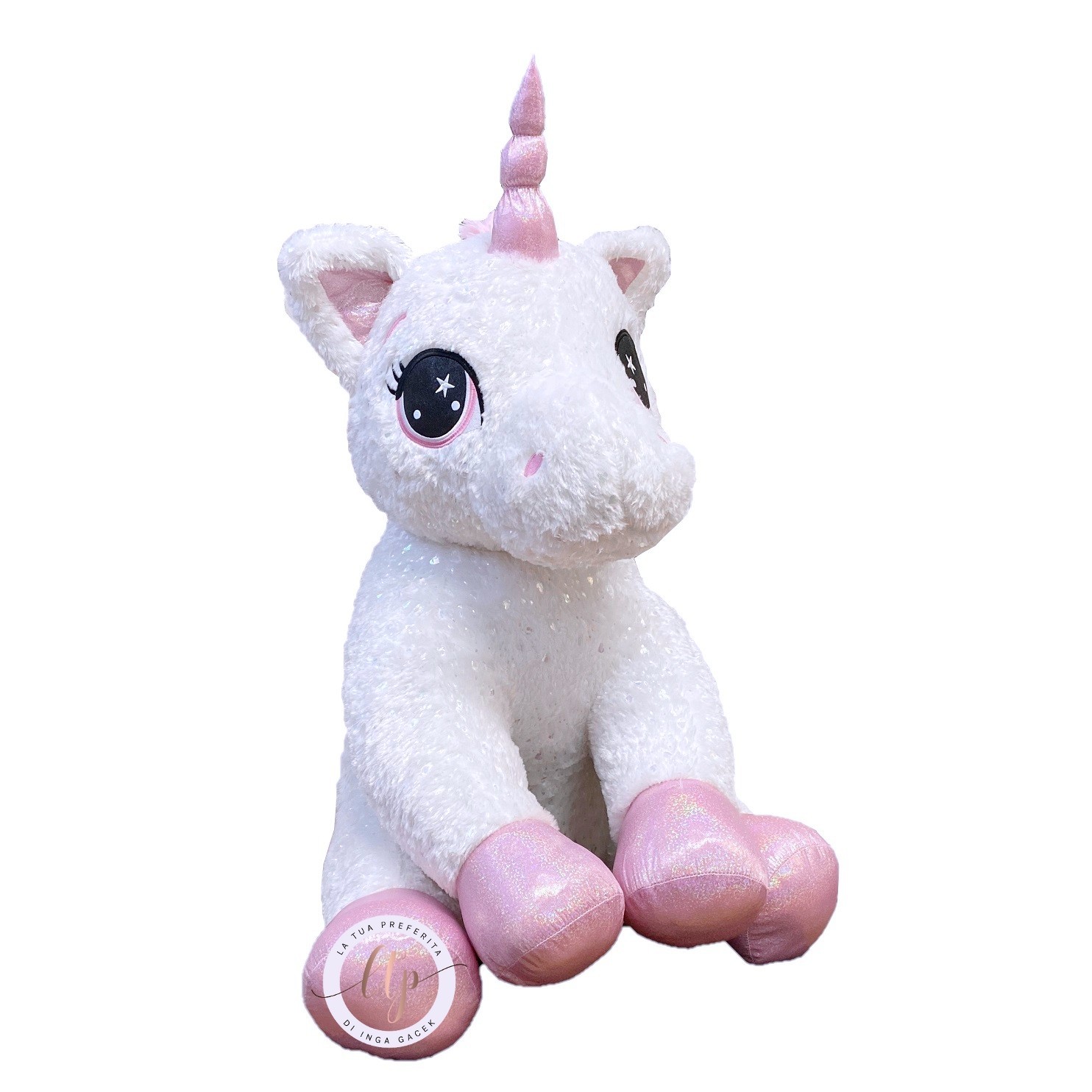 Gigante Peluche Unicornio 95 Cm Sentado Pony Glitter Niña